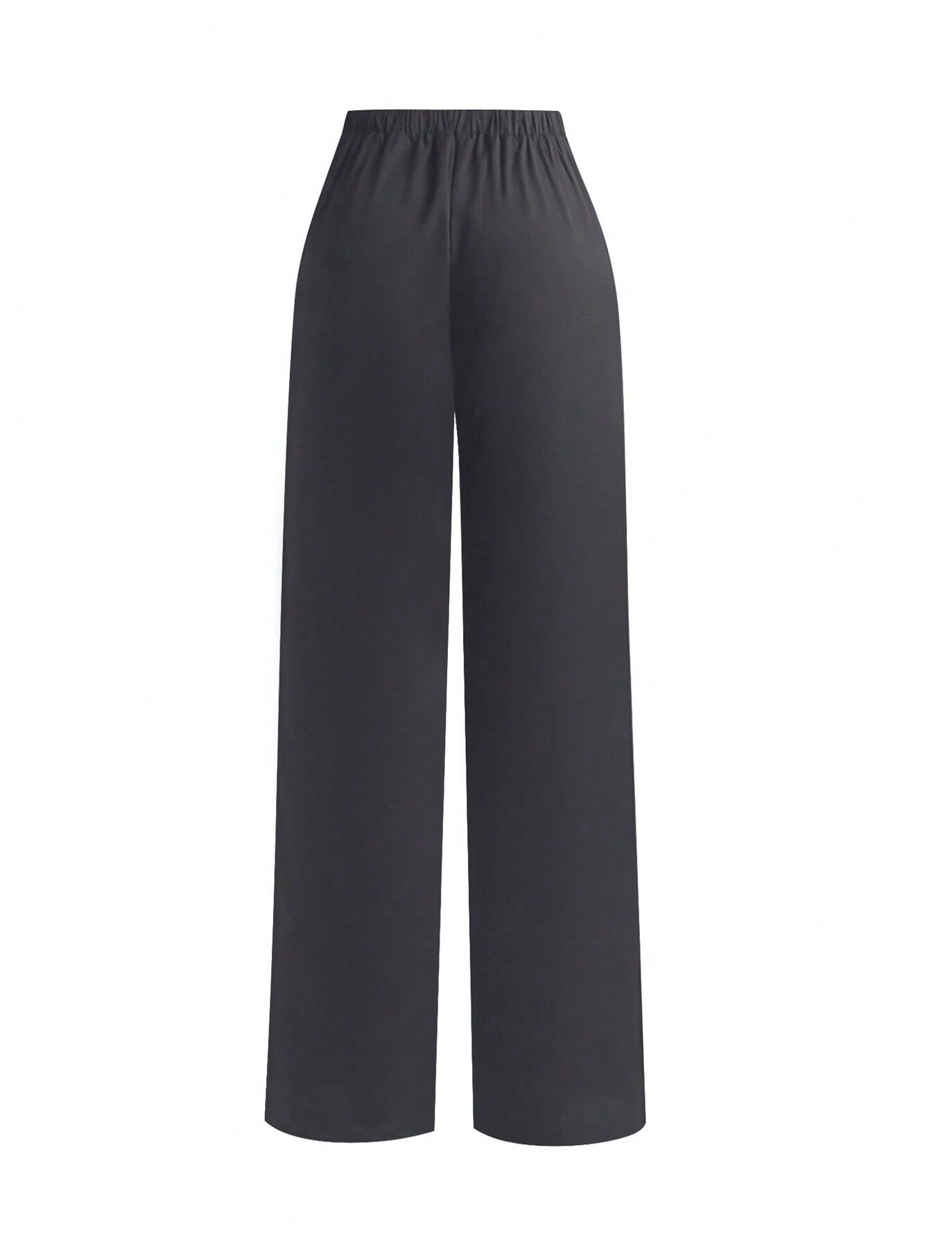 EARO Women'S Solid Color Casual Versatile Woven High-Quality Draping Daily Matching Commuting Straight Elastic Waist Professional Suit Pants, Autumn/Winter, Draping Unique Elegant Waist-Cinching Slim-Fit Comfortable Loose Elegant Casual Pants