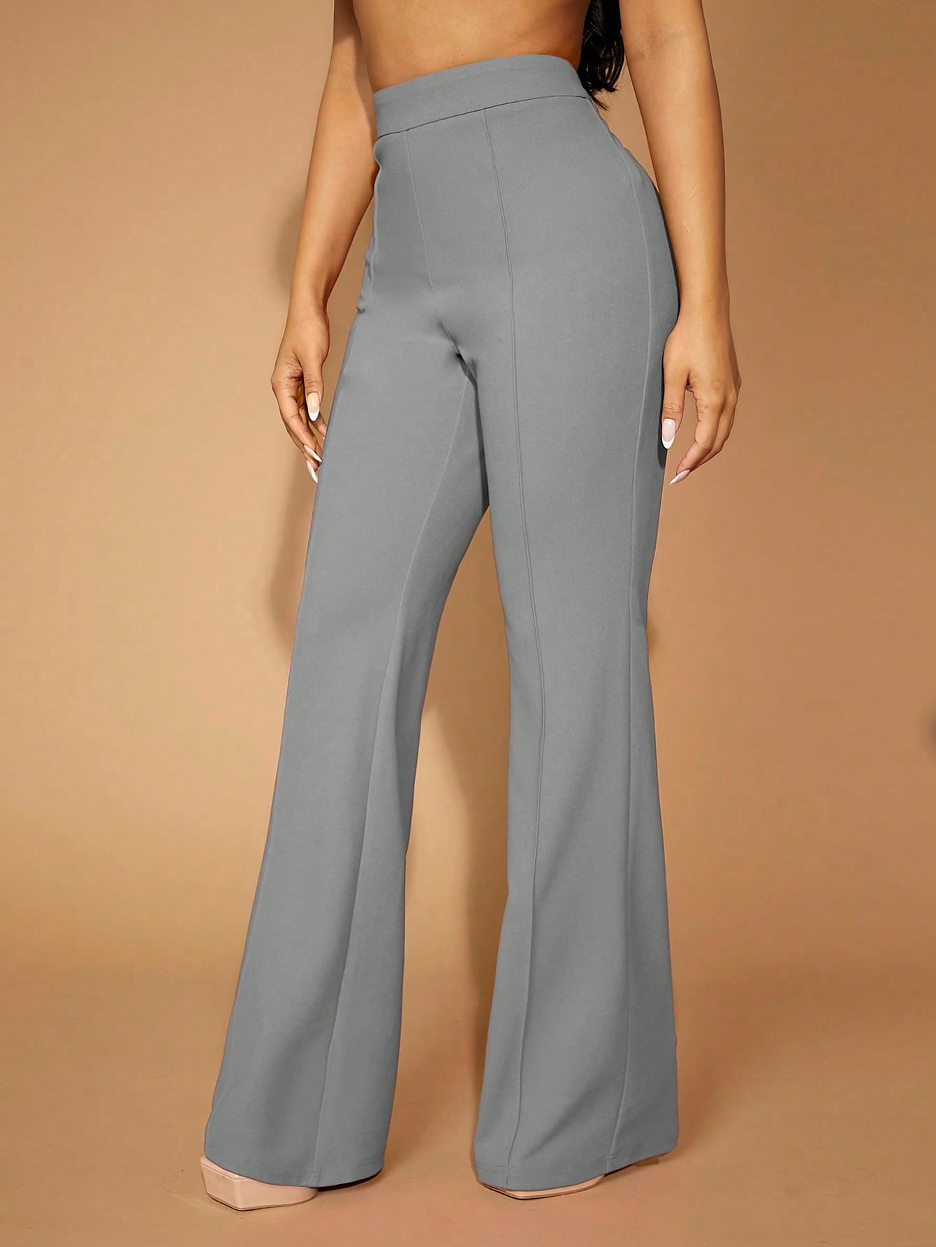 SXY High Waist Seam Front Flare Legs Pants Concert Long Summer Dress Prom Dress Sexy Dress Valentine Day Dress