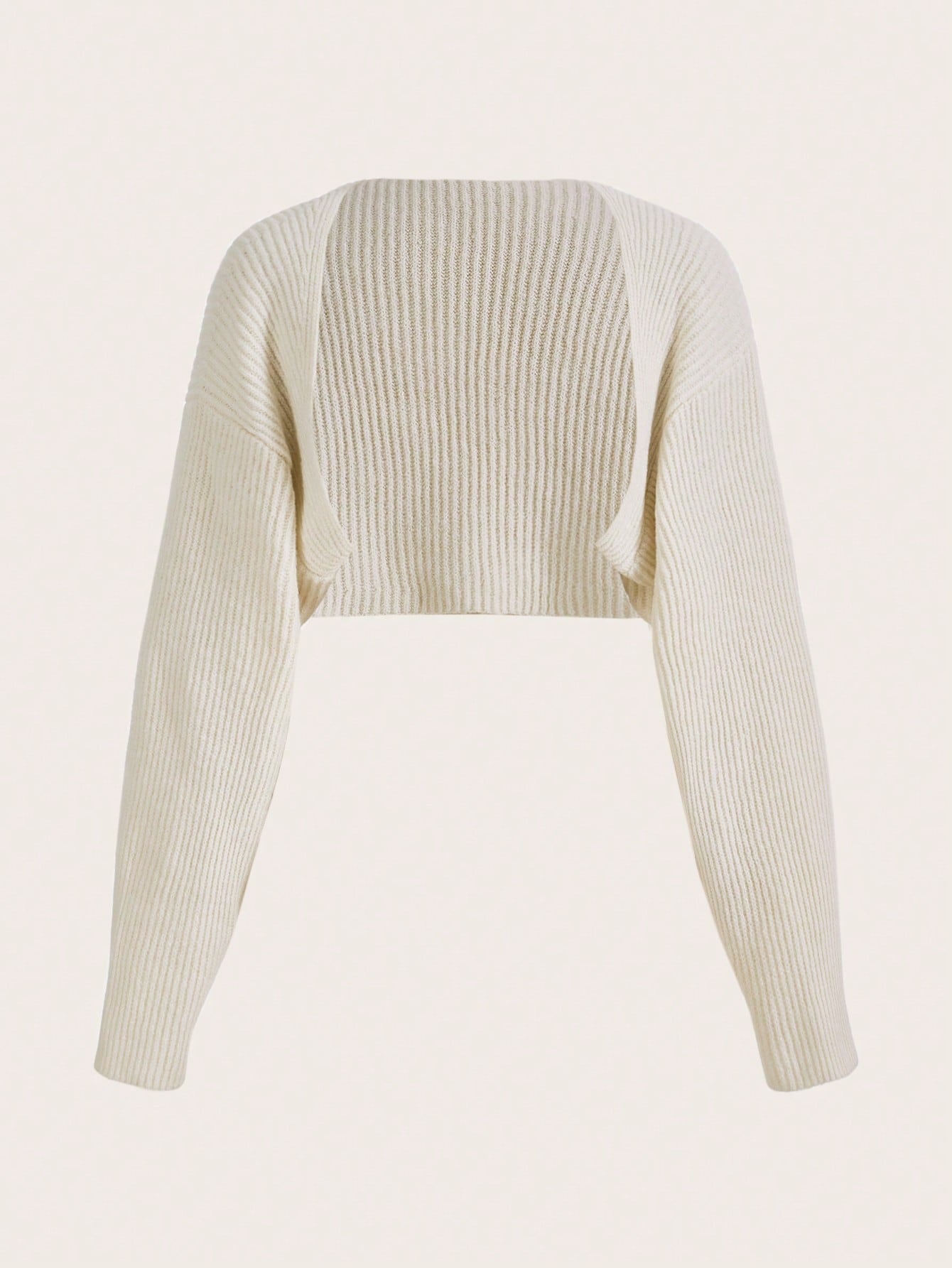 ICON Y2K Grunge Drop Shoulder Open Front Crop Cardigan without Tube Top in Fall/Winter